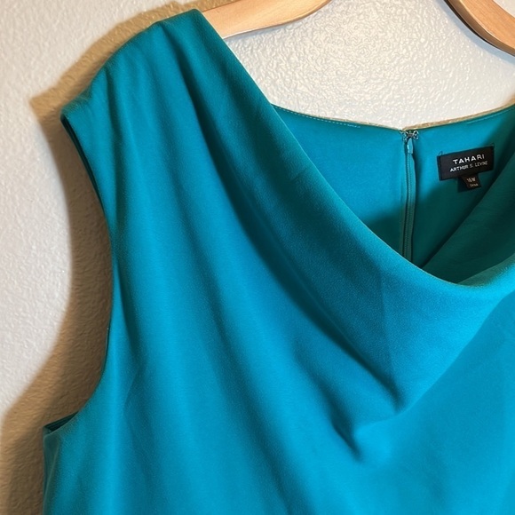 Tahari ASL Green Plus Size Dress - Picture 3 of 14